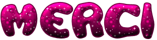 Gif animé merci rouge brillant
